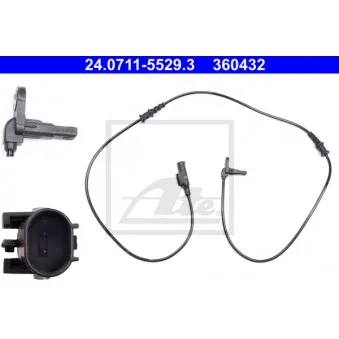 Capteur, vitesse de roue ATE 24.0711-5529.3