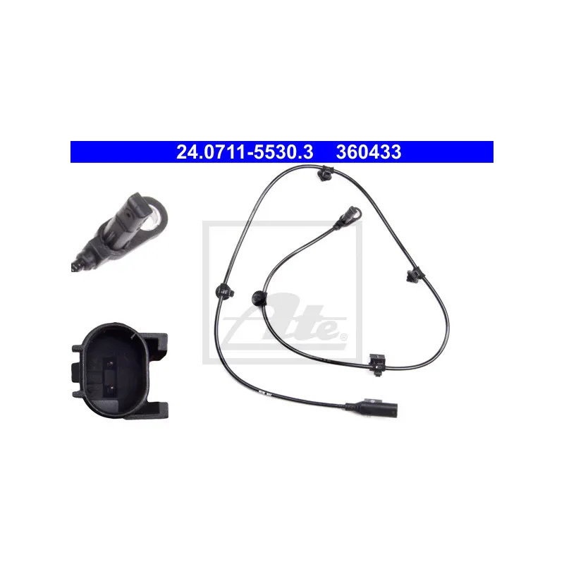 Capteur, vitesse de roue ATE 24.0711-5530.3