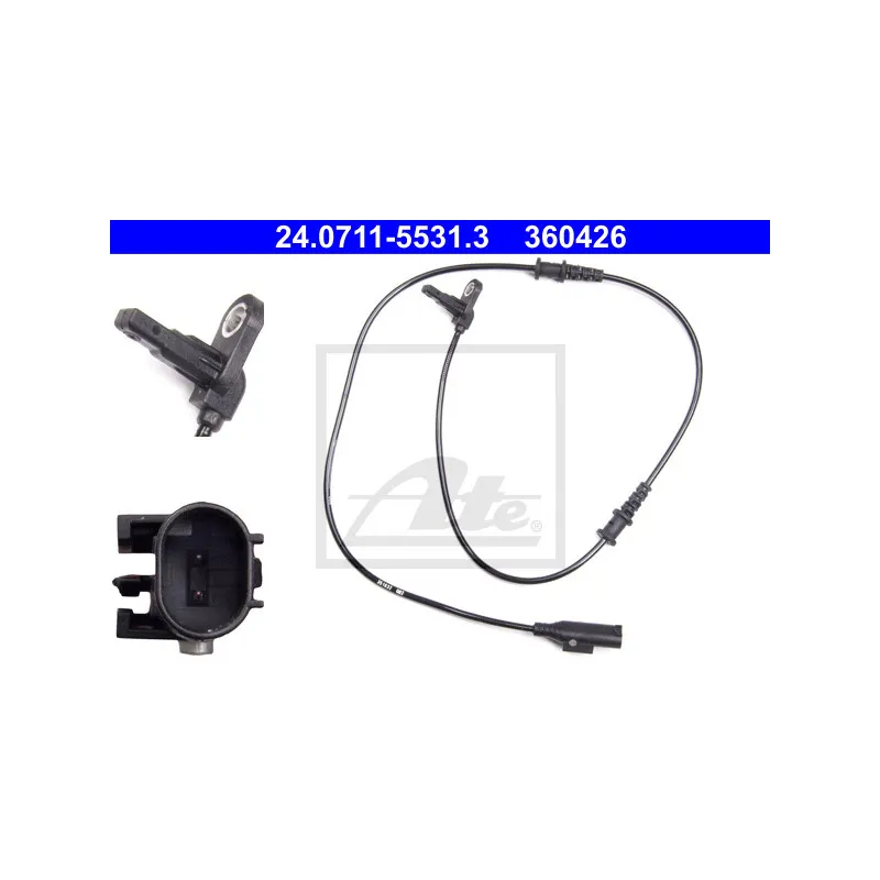Capteur, vitesse de roue ATE 24.0711-5531.3