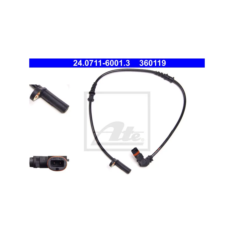 Capteur, vitesse de roue ATE 24.0711-6001.3