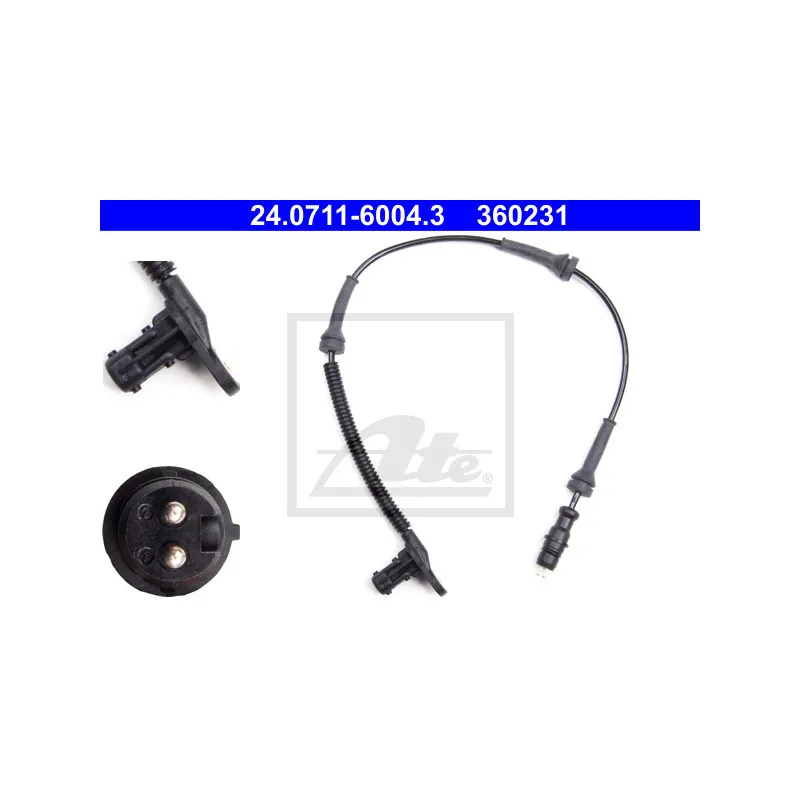 Capteur, vitesse de roue ATE 24.0711-6004.3