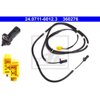 Capteur, vitesse de roue ATE 24.0711-6012.3