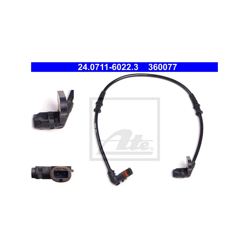 Capteur, vitesse de roue ATE 24.0711-6022.3