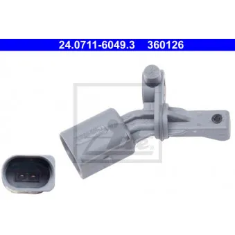 Capteur, vitesse de roue ATE 24.0711-6049.3