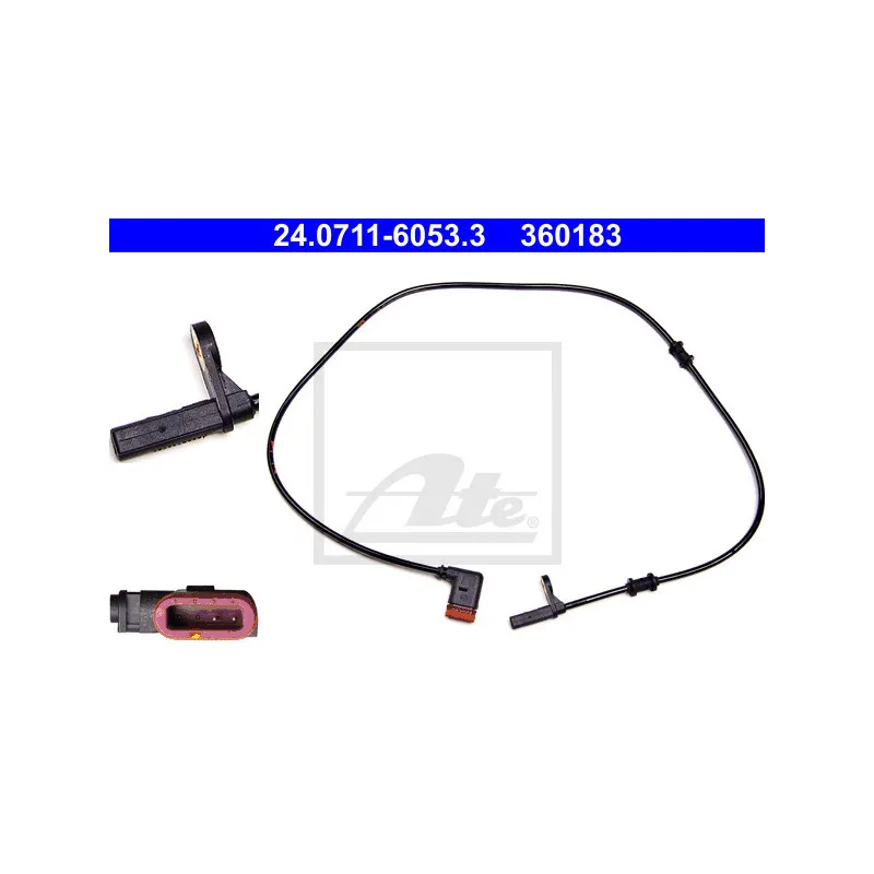 Capteur, vitesse de roue ATE 24.0711-6053.3