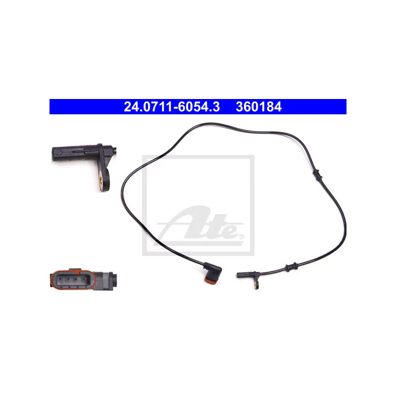 Capteur, vitesse de roue ATE 24.0711-6054.3