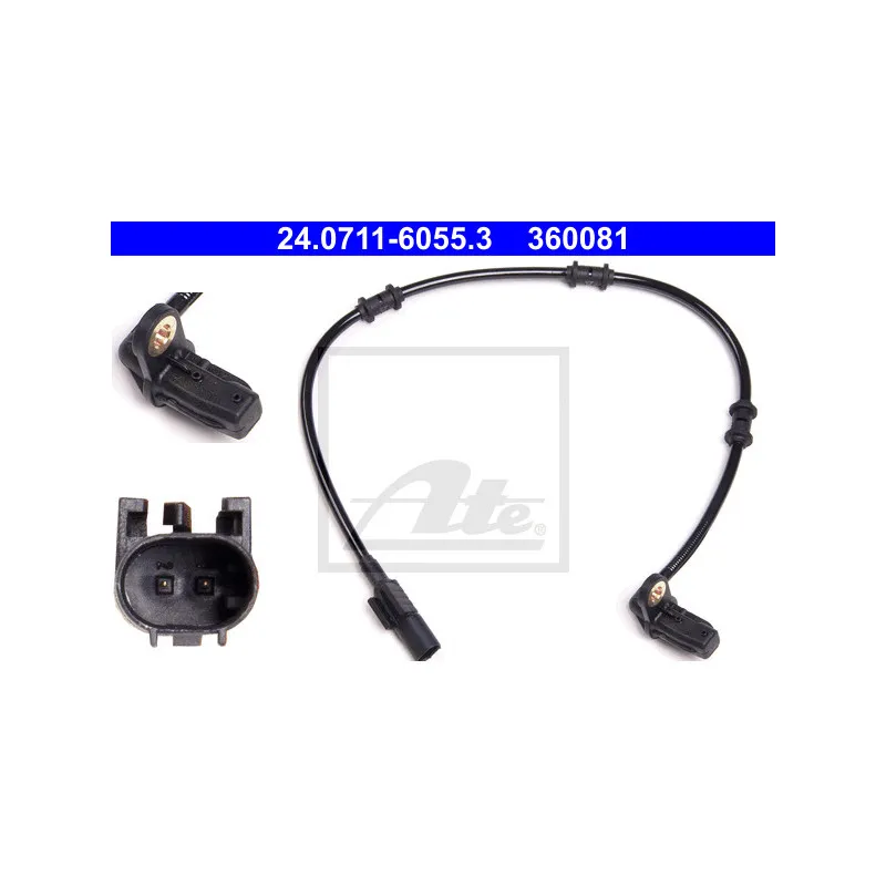 Capteur, vitesse de roue ATE 24.0711-6055.3
