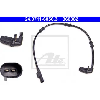 Capteur, vitesse de roue ATE 24.0711-6056.3