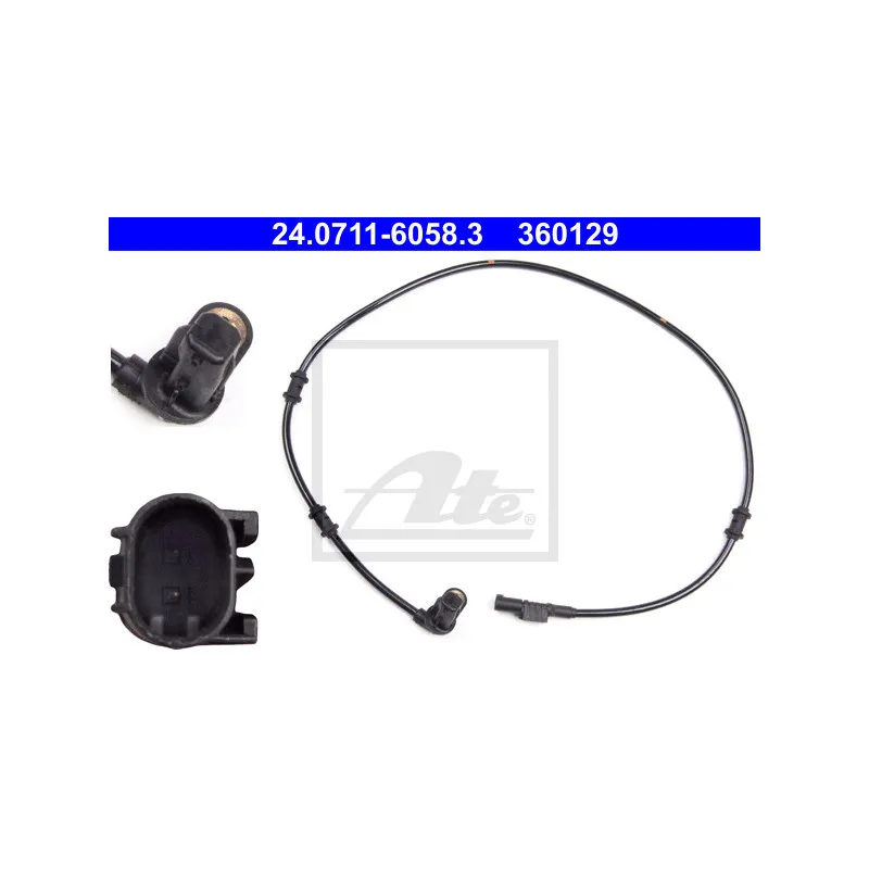 Capteur, vitesse de roue ATE 24.0711-6058.3