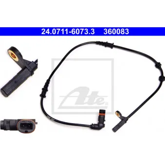 Capteur, vitesse de roue ATE 24.0711-6073.3