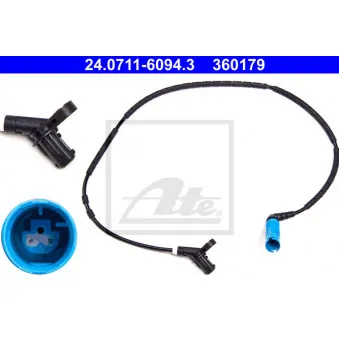 Capteur, vitesse de roue ATE 24.0711-6094.3