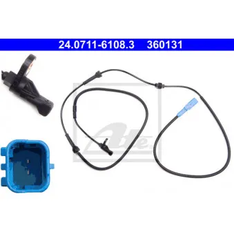Capteur, vitesse de roue ATE 24.0711-6108.3