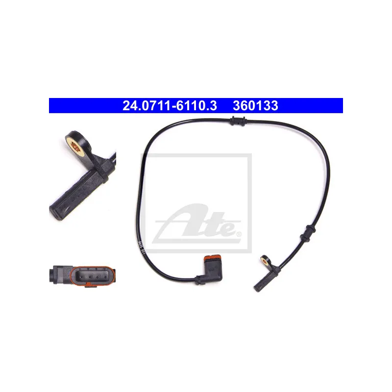 Capteur, vitesse de roue ATE 24.0711-6110.3