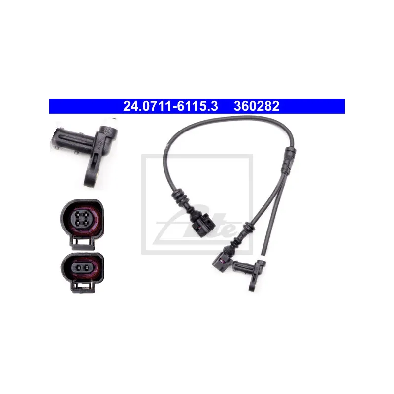 Capteur, vitesse de roue ATE 24.0711-6115.3