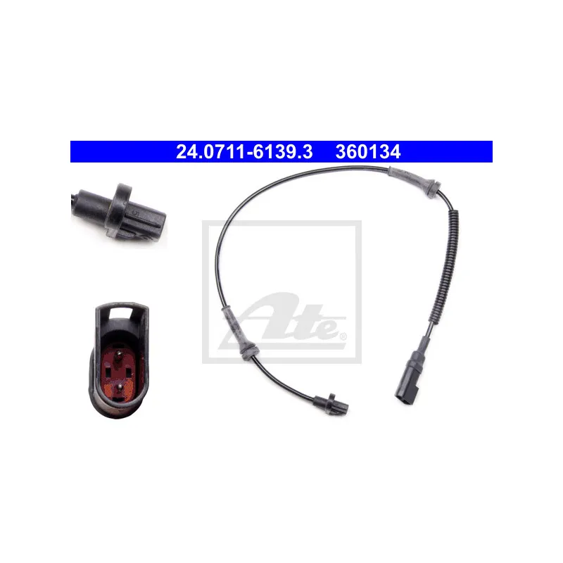 Capteur, vitesse de roue ATE 24.0711-6139.3