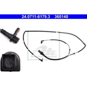 Capteur, vitesse de roue ATE 24.0711-6179.3