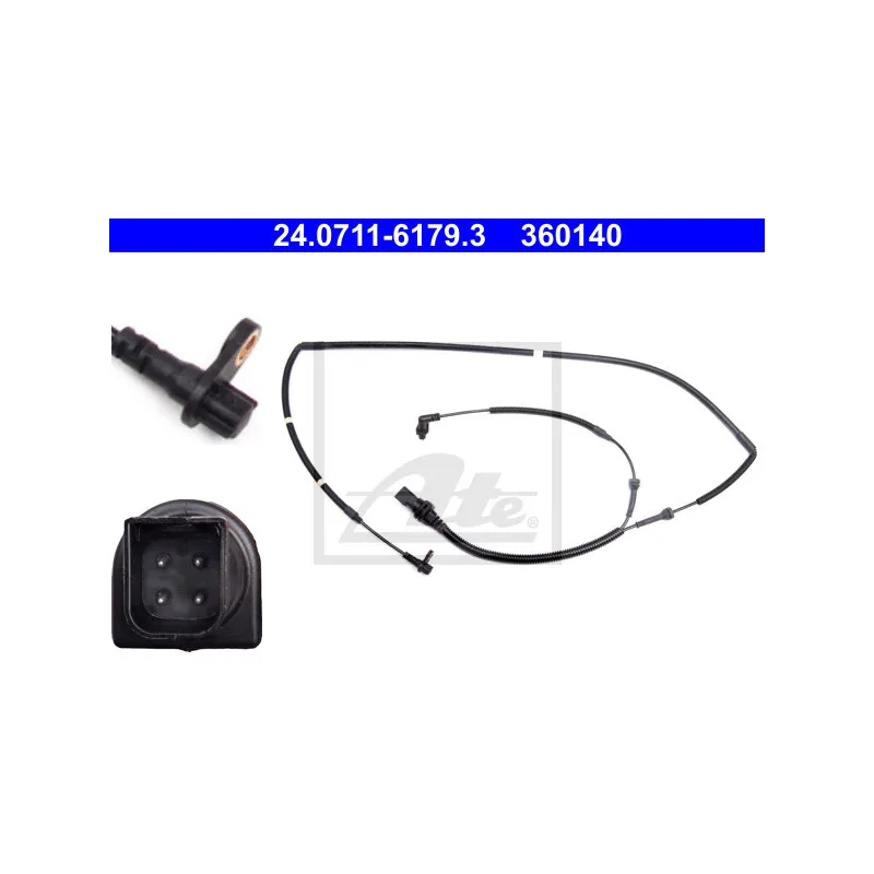Capteur, vitesse de roue ATE 24.0711-6179.3