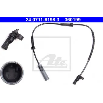 Capteur, vitesse de roue ATE 24.0711-6198.3
