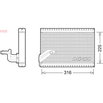 Evaporateur climatisation DENSO DEV21003