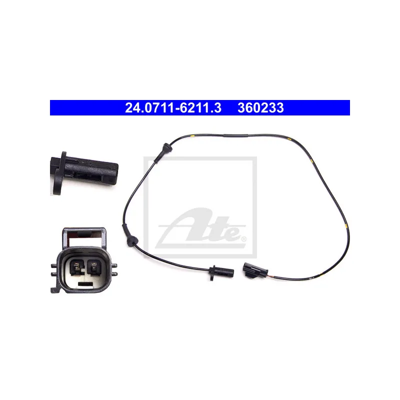 Capteur, vitesse de roue ATE 24.0711-6211.3