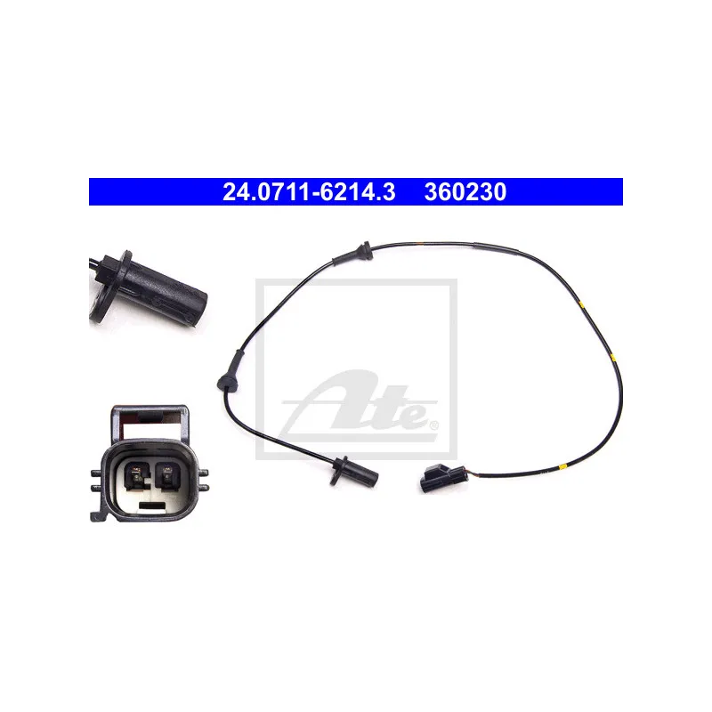 Capteur, vitesse de roue ATE 24.0711-6214.3