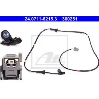 Capteur, vitesse de roue ATE 24.0711-6215.3