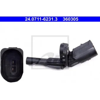 Capteur, vitesse de roue ATE 24.0711-6231.3