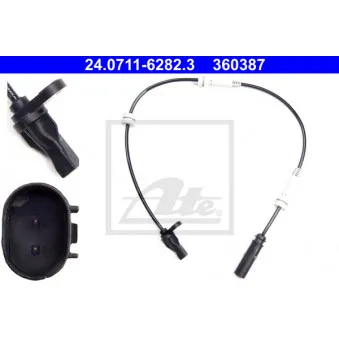 Capteur, vitesse de roue ATE 24.0711-6282.3
