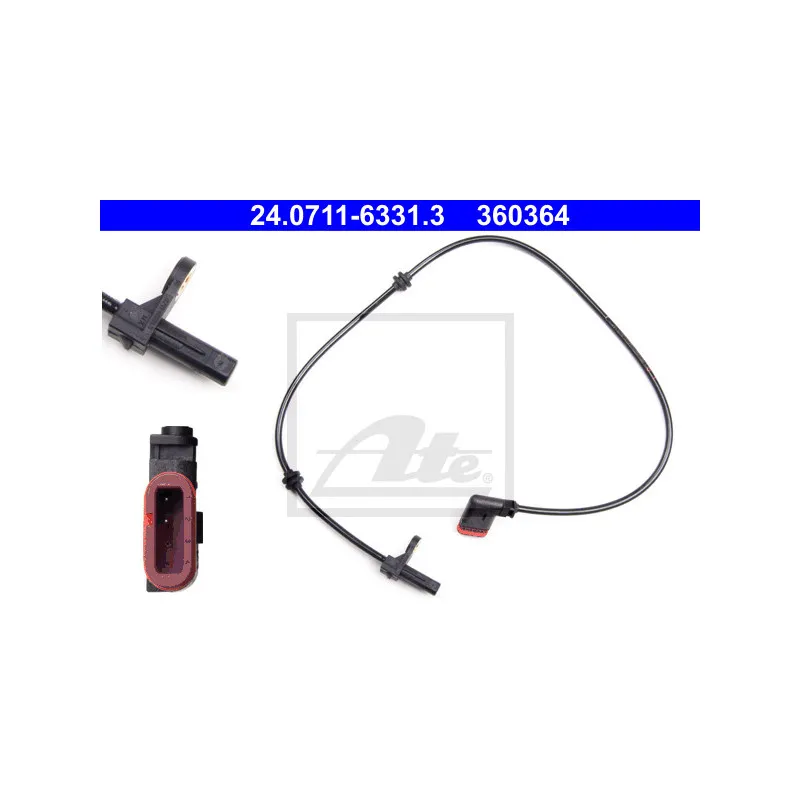 Capteur, vitesse de roue ATE 24.0711-6331.3