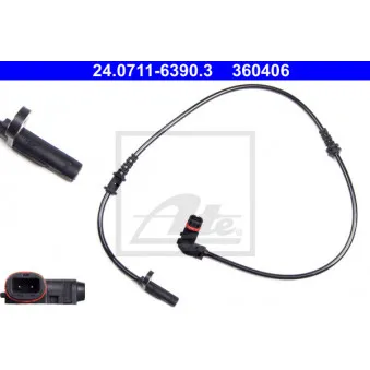 Capteur, vitesse de roue ATE 24.0711-6390.3
