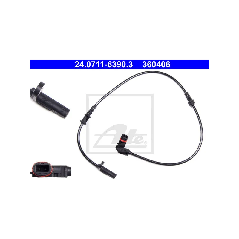 Capteur, vitesse de roue ATE 24.0711-6390.3