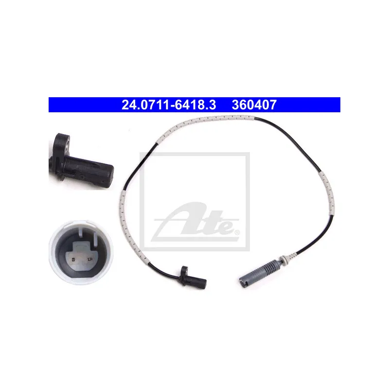 Capteur, vitesse de roue ATE 24.0711-6418.3