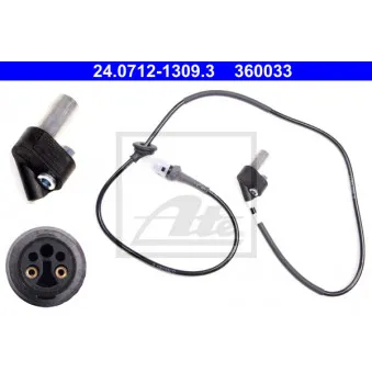 Capteur, vitesse de roue ATE 24.0712-1309.3