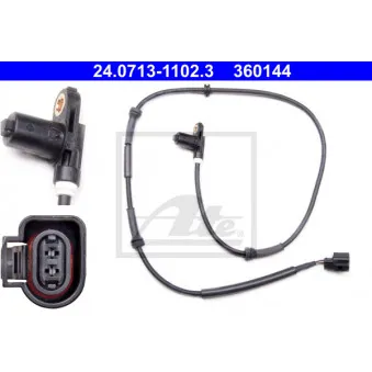 Capteur, vitesse de roue ATE 24.0713-1102.3