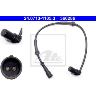 Capteur, vitesse de roue ATE 24.0713-1105.3