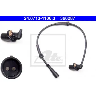 Capteur, vitesse de roue ATE 24.0713-1106.3