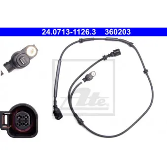Capteur, vitesse de roue ATE 24.0713-1126.3