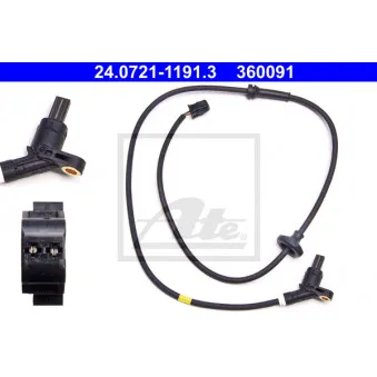Capteur, vitesse de roue ATE 24.0721-1191.3
