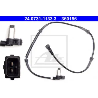 Capteur, vitesse de roue ATE 24.0731-1133.3