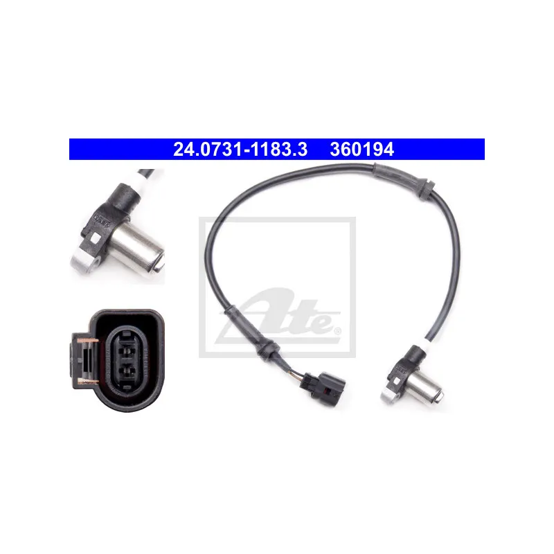 Capteur, vitesse de roue ATE 24.0731-1183.3