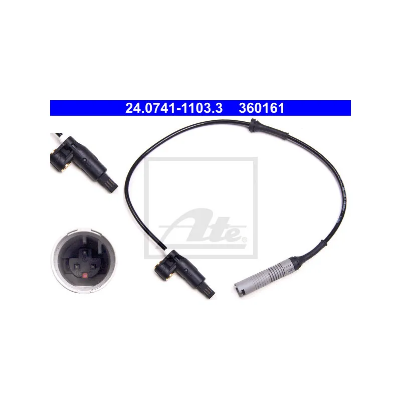Capteur, vitesse de roue ATE 24.0741-1103.3