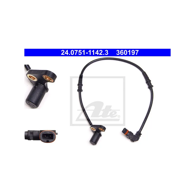 Capteur, vitesse de roue ATE 24.0751-1142.3