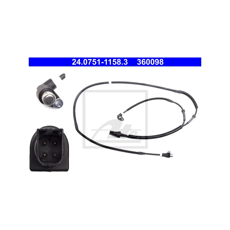 Capteur, vitesse de roue ATE 24.0751-1158.3
