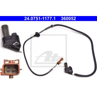 Capteur, vitesse de roue ATE 24.0751-1177.1