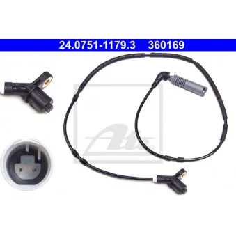 Capteur, vitesse de roue ATE 24.0751-1179.3