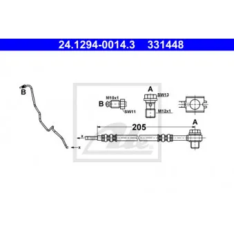 Flexible de frein ATE 24.1294-0014.3