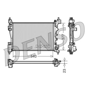 Radiateur, refroidissement du moteur DENSO DRM07042