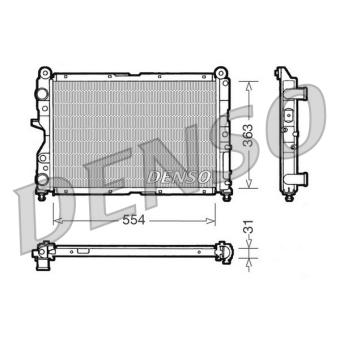 Radiateur, refroidissement du moteur DENSO DRM09132