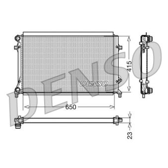 Radiateur, refroidissement du moteur DENSO DRM32018