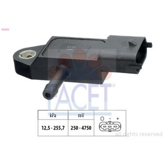 Capteur, pression de suralimentation FACET 10.3122